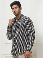 Woven Design Casual Shirt For Men-SF-956Black